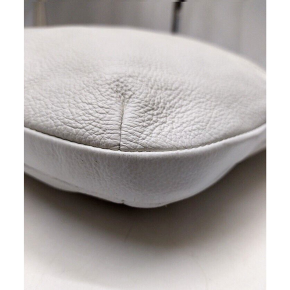 Fossil White Pebbled Leather Zipper Closure Crossbody Bag - Picture 14 of 15